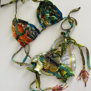 Beautiful swimsuit with embroidery on the top, size S, Brand Liliana Montoya